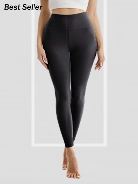 SEEMLESS STRETCHY FOOTLESS, FLEECE LINED TIGHTS